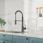 Commercial Style Pull-Down Kitchen Faucet – Dual-Function Spring Spray – KFB1053