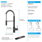 Commercial Style Pull-Down Kitchen Faucet – Dual-Function Spring Spray – KFB1053