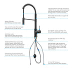 Commercial Style Pull-Down Kitchen Faucet – Dual-Function Spring Spray – KFB1053