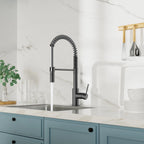 Commercial Style Pull-Down Kitchen Faucet – Dual-Function Spring Spray – KFB1053