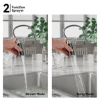 Commercial Style Pull-Down Kitchen Faucet – Dual-Function Spring Spray – KFB1053