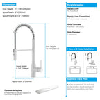 Commercial Style Pull-Down Kitchen Faucet – Dual-Function Spring Spray – KFB1053