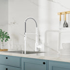 Commercial Style Pull-Down Kitchen Faucet – Dual-Function Spring Spray – KFB1053