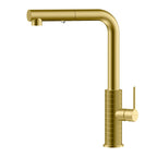Knurled Pull-Out Kitchen Faucet – Dual-Function Spray – KFB1058A Brushed Gold