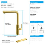 Knurled Pull-Out Kitchen Faucet – Dual-Function Spray – KFB1058A