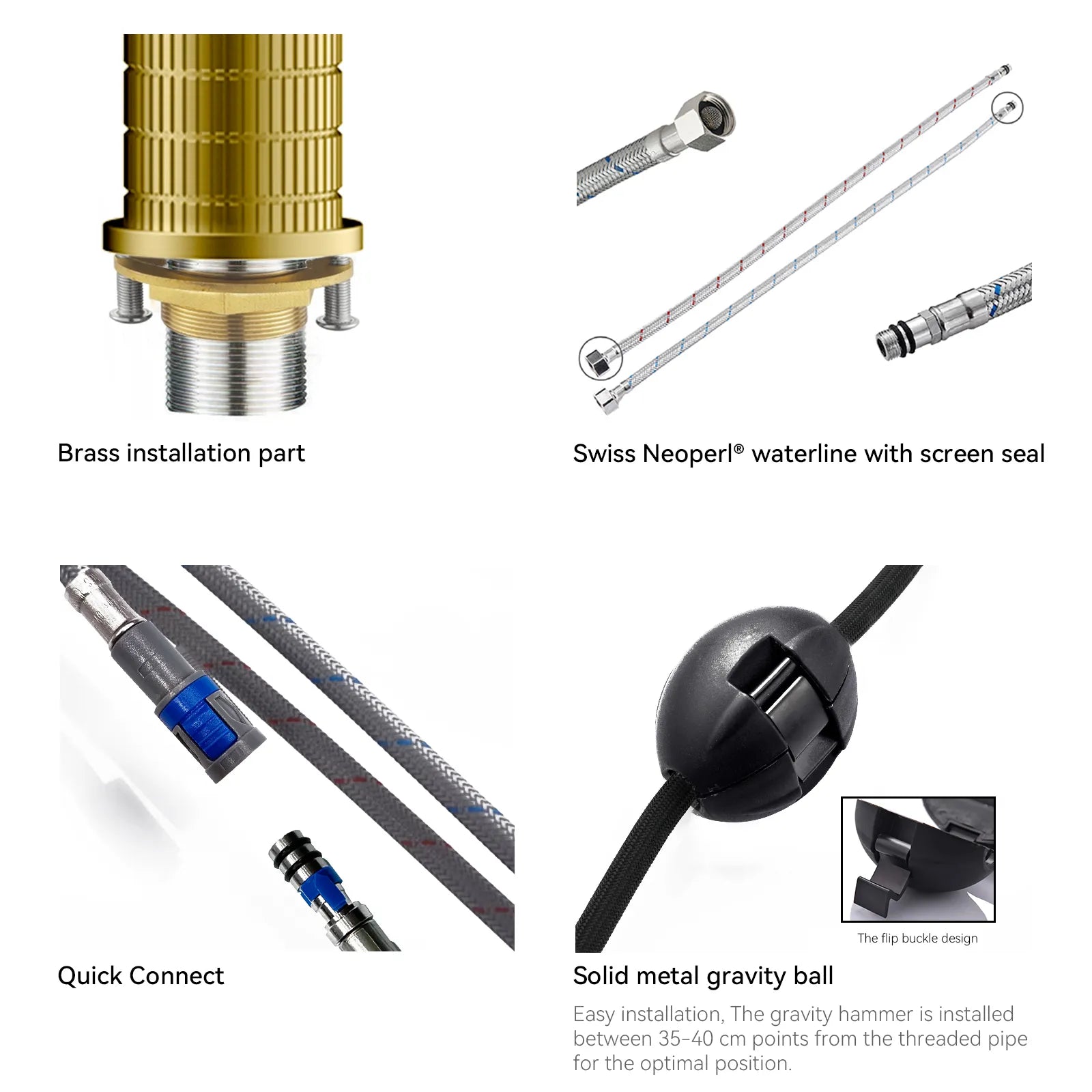 Knurled Pull-Out Kitchen Faucet – Dual-Function Spray – KFB1058A
