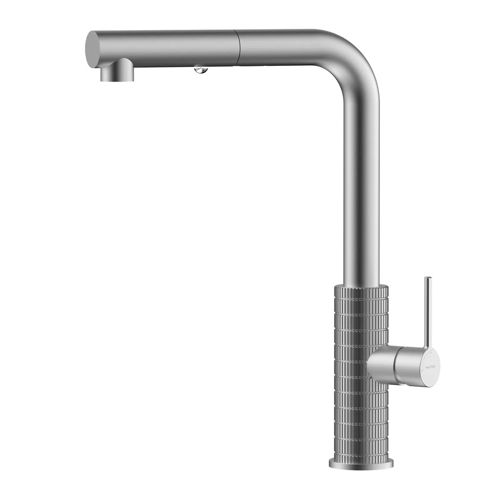Knurled Pull-Out Kitchen Faucet – Dual-Function Spray – KFB1058A Brushed Nickel