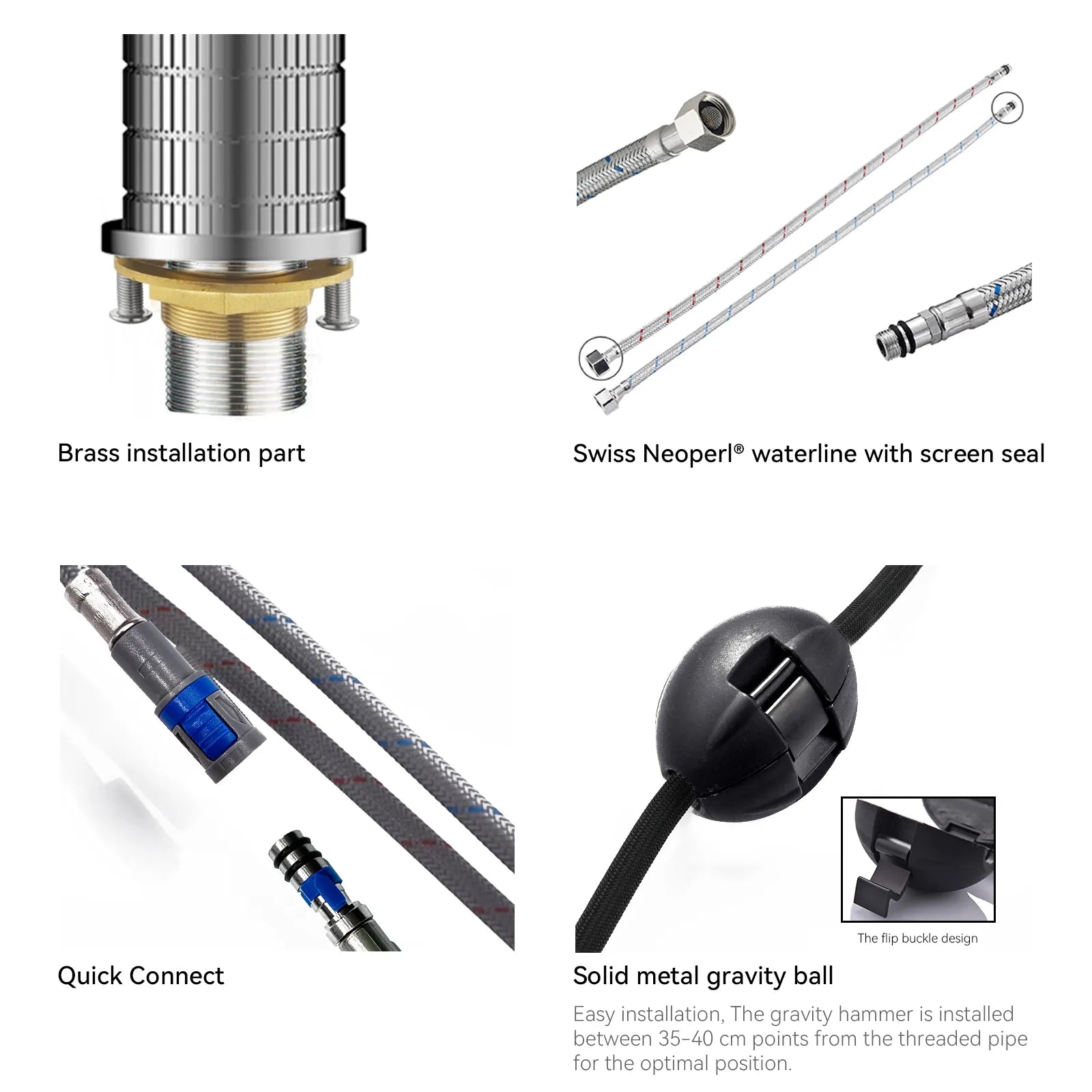 Knurled Pull-Out Kitchen Faucet – Dual-Function Spray – KFB1058A