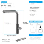 Knurled Pull-Out Kitchen Faucet – Dual-Function Spray – KFB1058A