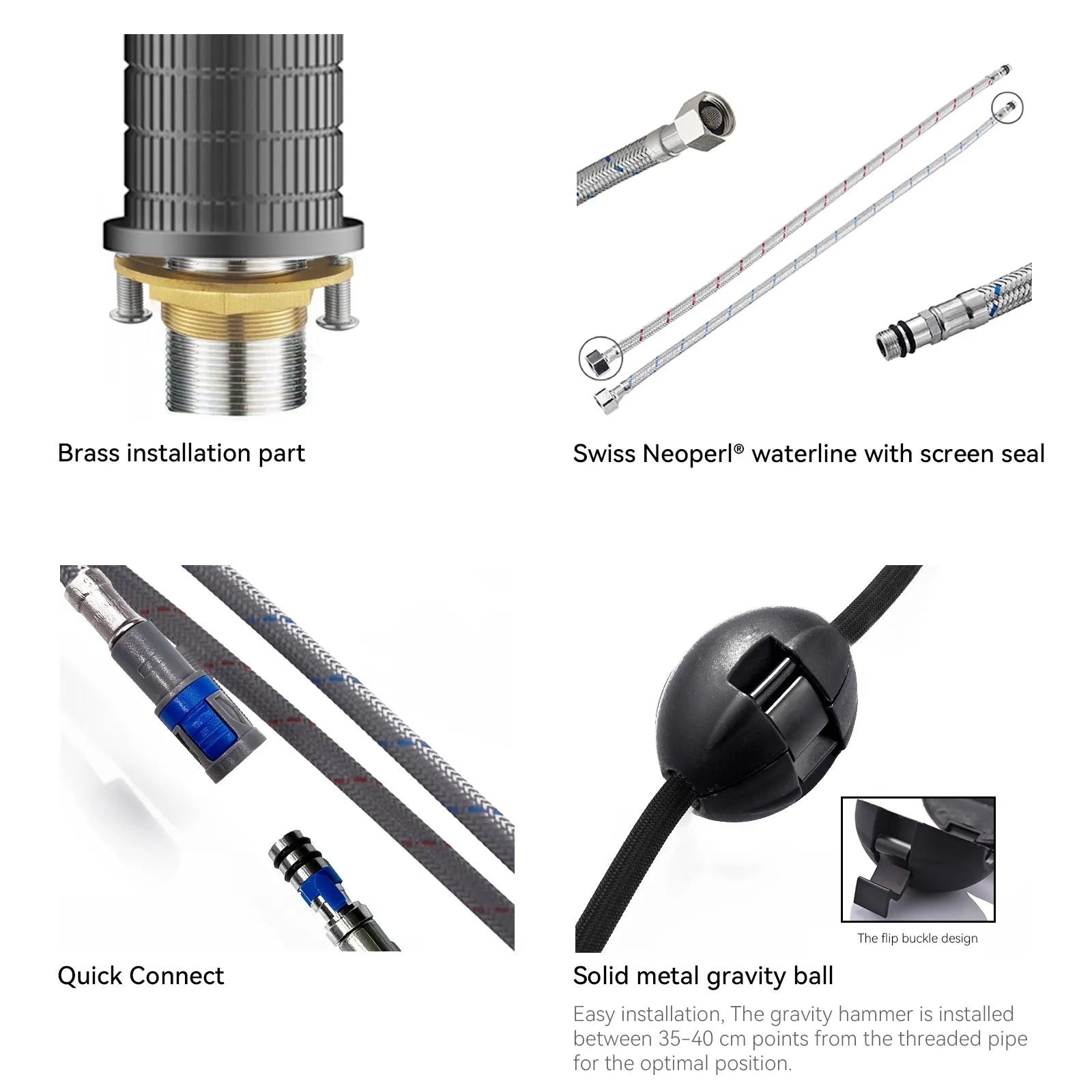 Knurled Pull-Out Kitchen Faucet – Dual-Function Spray – KFB1058A