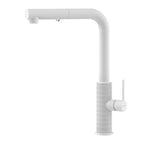 Knurled Pull-Out Kitchen Faucet – Dual-Function Spray – KFB1058A Matte White