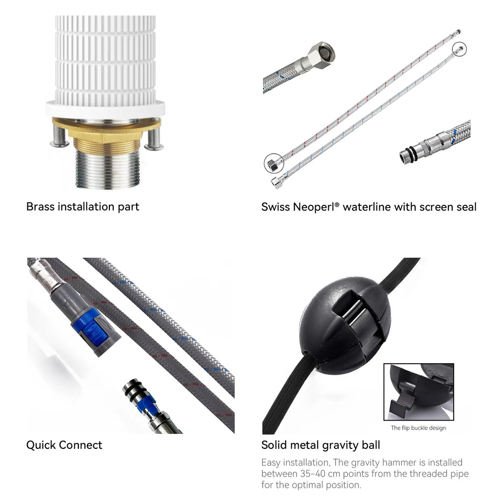 Knurled Pull-Out Kitchen Faucet – Dual-Function Spray – KFB1058A