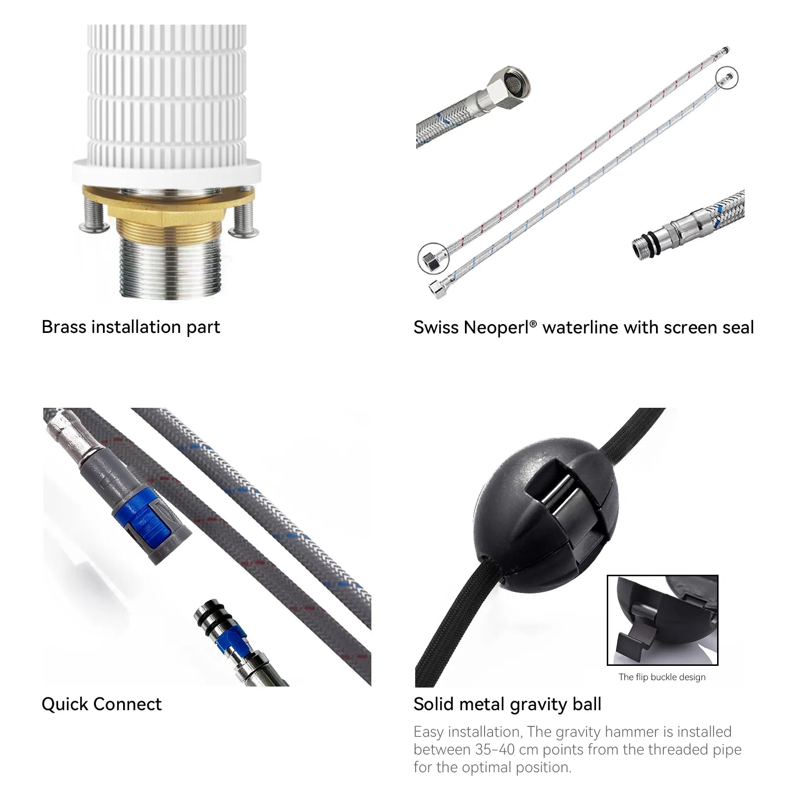 Knurled Pull-Out Kitchen Faucet – Dual-Function Spray – KFB1058A