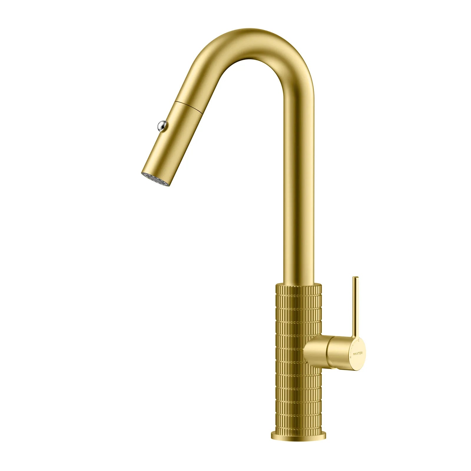 Knurled Pull-Down Kitchen Faucet – Dual-Function Spray – KFB1058B Brushed Gold