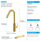 Knurled Pull-Down Kitchen Faucet – Dual-Function Spray – KFB1058B