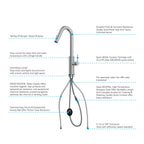 Knurled Pull-Down Kitchen Faucet – Dual-Function Spray – KFB1058B