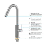 Knurled Pull-Down Kitchen Faucet – Dual-Function Spray – KFB1058B