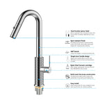 Knurled Pull-Down Kitchen Faucet – Dual-Function Spray – KFB1058B
