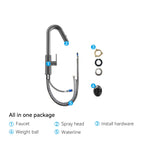 Knurled Pull-Down Kitchen Faucet – Dual-Function Spray – KFB1058B