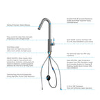 Knurled Pull-Down Kitchen Faucet – Dual-Function Spray – KFB1058B