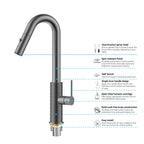Knurled Pull-Down Kitchen Faucet – Dual-Function Spray – KFB1058B