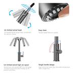 Knurled Pull-Down Kitchen Faucet – Dual-Function Spray – KFB1058B