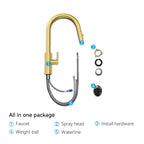 Knurled Pull-Down Kitchen Faucet – Dual-Function Spray – KFB1058