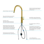 Knurled Pull-Down Kitchen Faucet – Dual-Function Spray – KFB1058