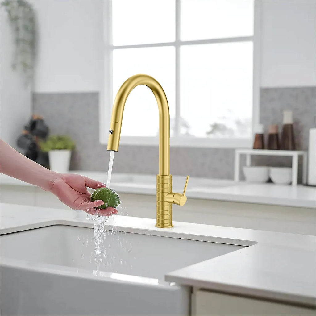 Knurled Pull-Down Kitchen Faucet – Dual-Function Spray – KFB1058