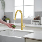 Knurled Pull-Down Kitchen Faucet – Dual-Function Spray – KFB1058