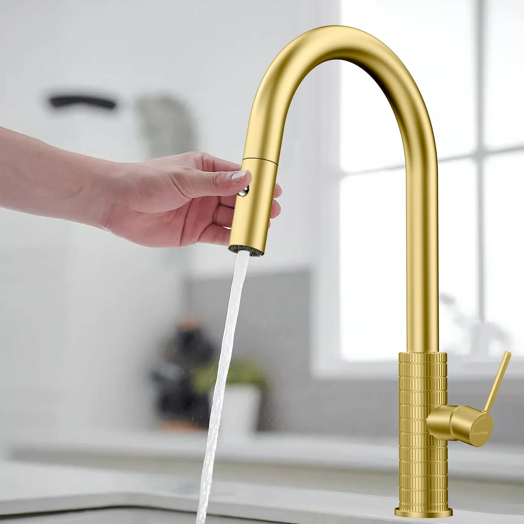 Knurled Pull-Down Kitchen Faucet – Dual-Function Spray – KFB1058