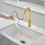 Knurled Pull-Down Kitchen Faucet – Dual-Function Spray – KFB1058