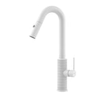Knurled Pull-Down Kitchen Faucet – Dual-Function Spray – KFB1058B Matte White