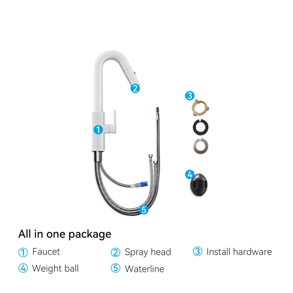 Knurled Pull-Down Kitchen Faucet – Dual-Function Spray – KFB1058B