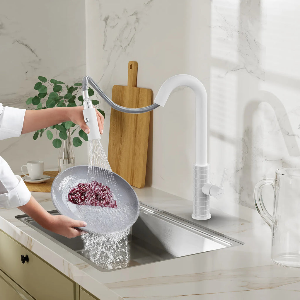 Knurled Pull-Down Kitchen Faucet – Dual-Function Spray – KFB1058B