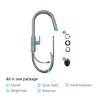 Knurled Pull-Down Kitchen Faucet – Dual-Function Spray – KFB1058