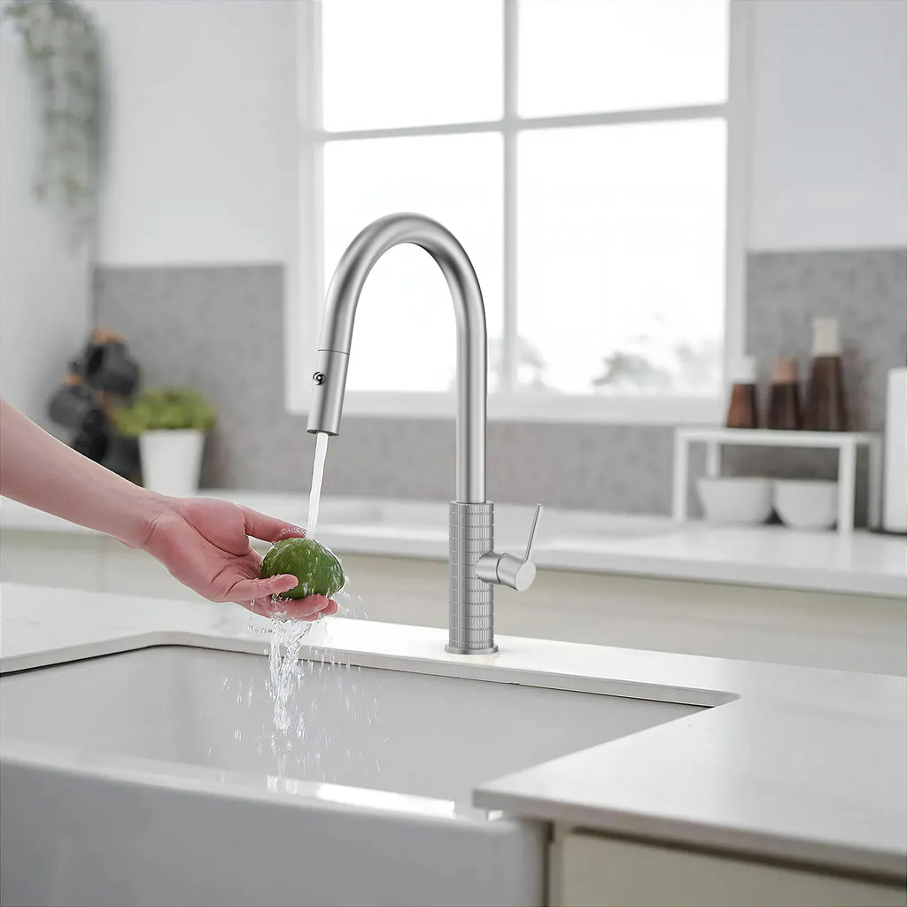 Knurled Pull-Down Kitchen Faucet – Dual-Function Spray – KFB1058
