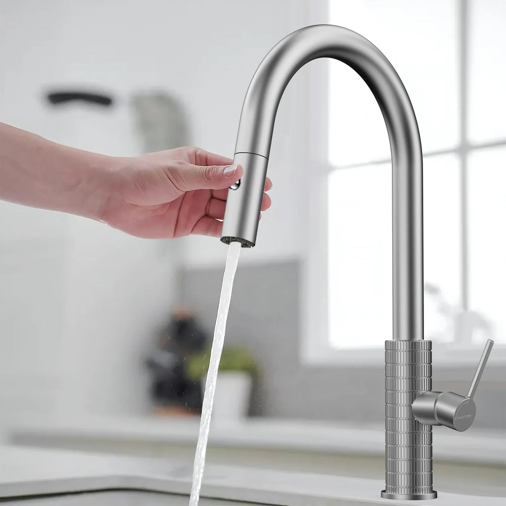 Knurled Pull-Down Kitchen Faucet – Dual-Function Spray – KFB1058