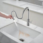 Knurled Pull-Down Kitchen Faucet – Dual-Function Spray – KFB1058