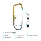 Knurled Pull-Down Kitchen Faucet – Dual-Function Spray – KFB1058C