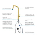 Knurled Pull-Down Kitchen Faucet – Dual-Function Spray – KFB1058C