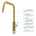 Knurled Pull-Down Kitchen Faucet – Dual-Function Spray – KFB1058C