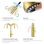 Knurled Pull-Down Kitchen Faucet – Dual-Function Spray – KFB1058C