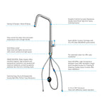 Knurled Pull-Down Kitchen Faucet – Dual-Function Spray – KFB1058C