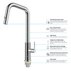 Knurled Pull-Down Kitchen Faucet – Dual-Function Spray – KFB1058C