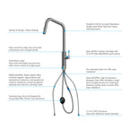 Knurled Pull-Down Kitchen Faucet – Dual-Function Spray – KFB1058C