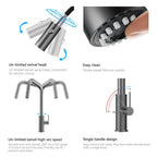 Knurled Pull-Down Kitchen Faucet – Dual-Function Spray – KFB1058C