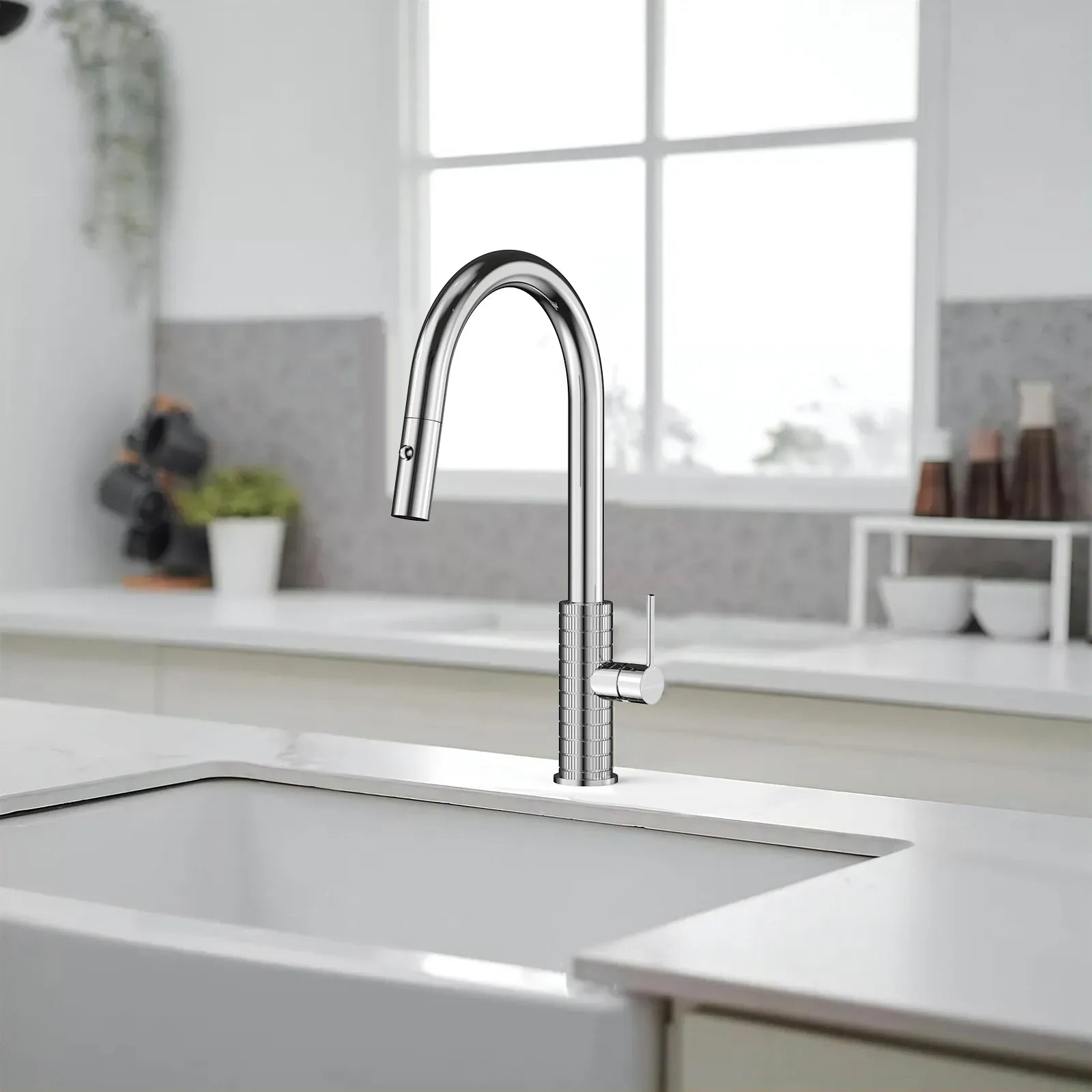 Knurled Pull-Down Kitchen Faucet – Dual-Function Spray – KFB1058