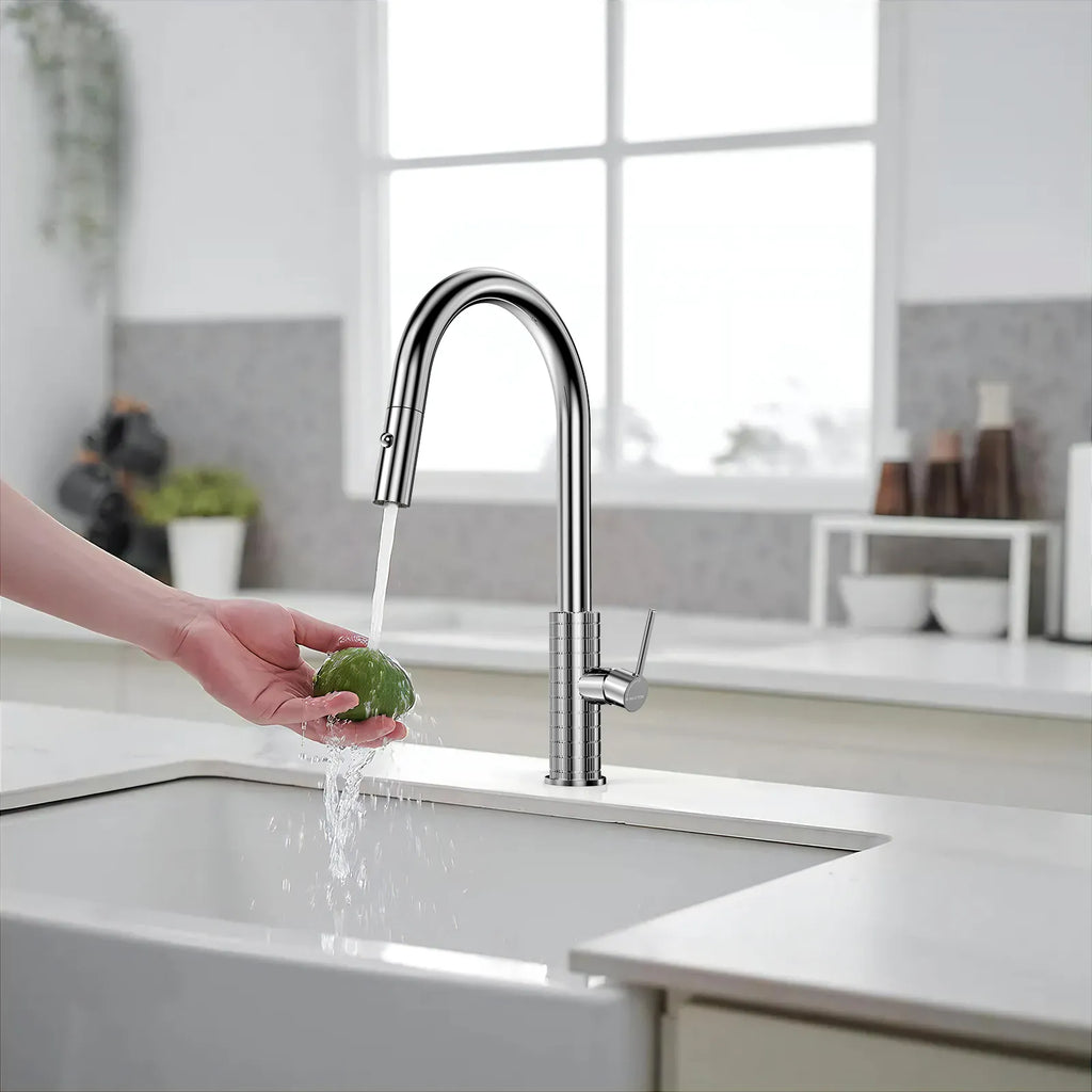 Knurled Pull-Down Kitchen Faucet – Dual-Function Spray – KFB1058