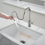 Knurled Pull-Down Kitchen Faucet – Dual-Function Spray – KFB1058